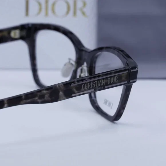 Dior DIORSIGNATUREO S2F 6800 Square Eyeglasses 53mm - Grey Leopard - Picture 10 of 11